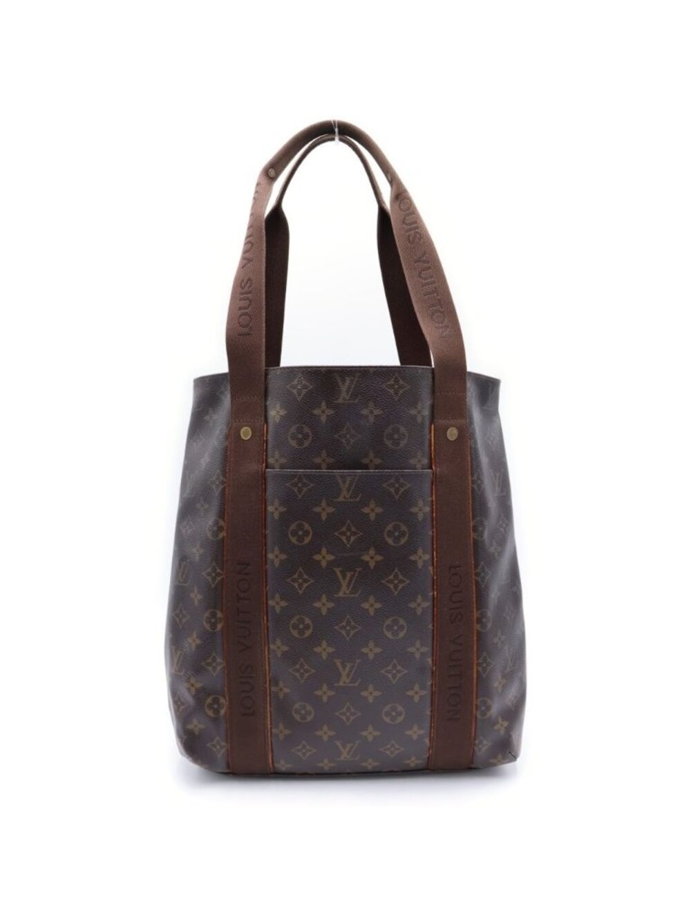 Louis Vuitton Monogram Cover Boble Tote Brown Leather Gold